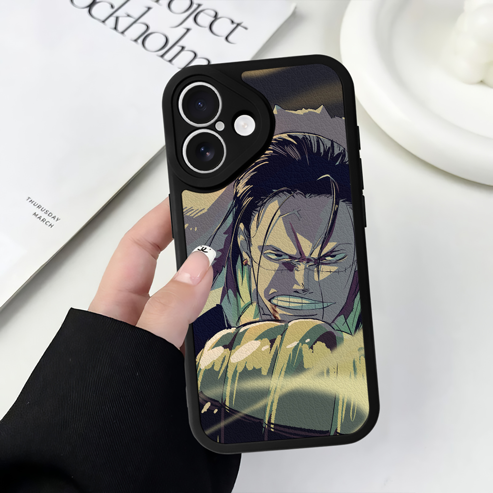 （画像用） ワンピース ONE PIECE 【iPhone 16シリーズ対応】シリコンスマホケース（レザー調） 材質：シリコン